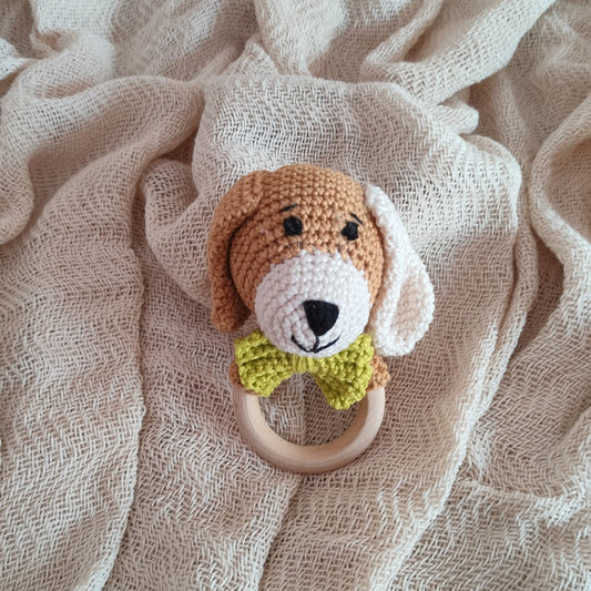 kreatív horgoló készlet kutyás csörgő babáknak