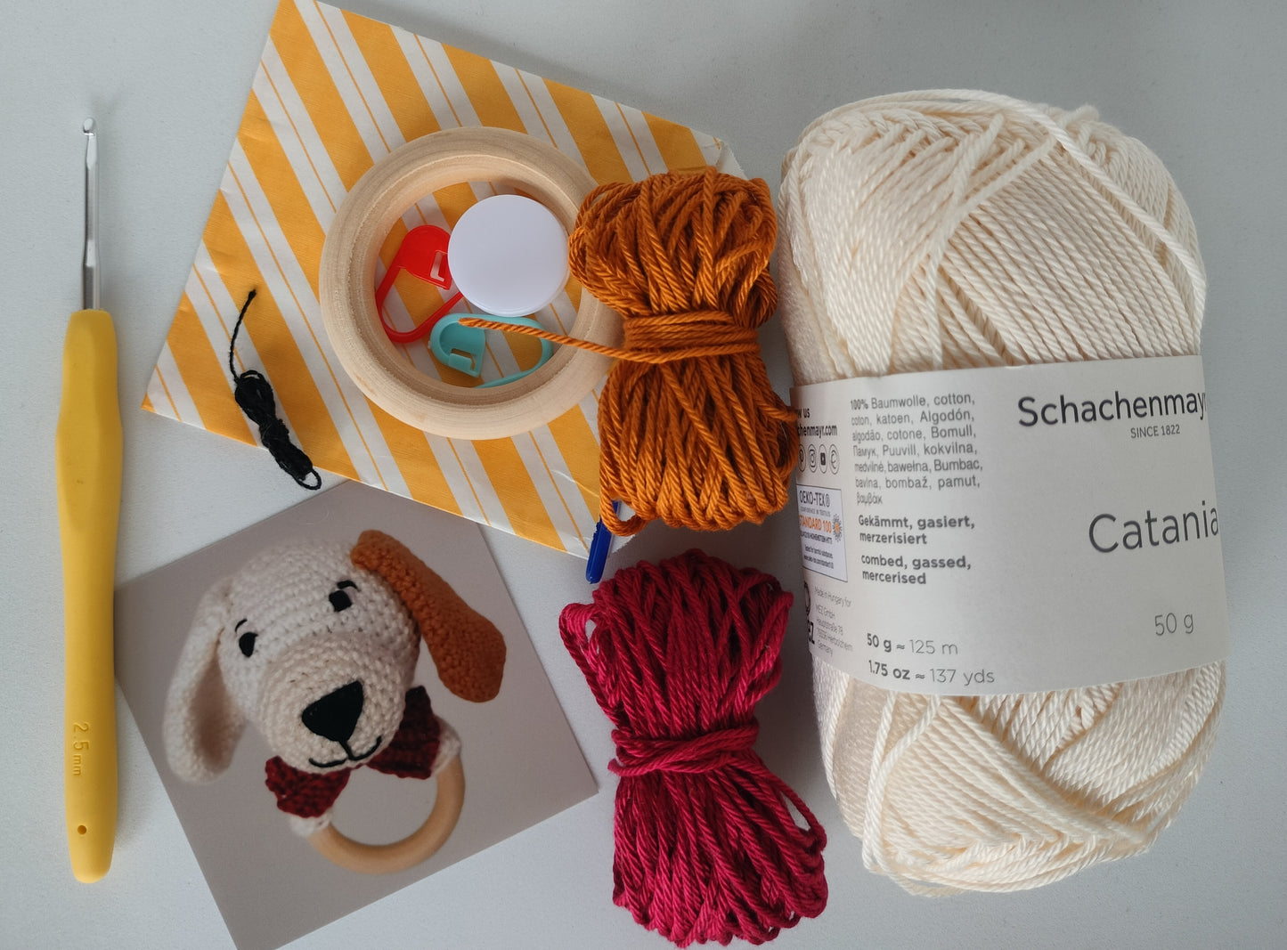 horgolt feher kutyusos csorgo keszlet hozzavalok