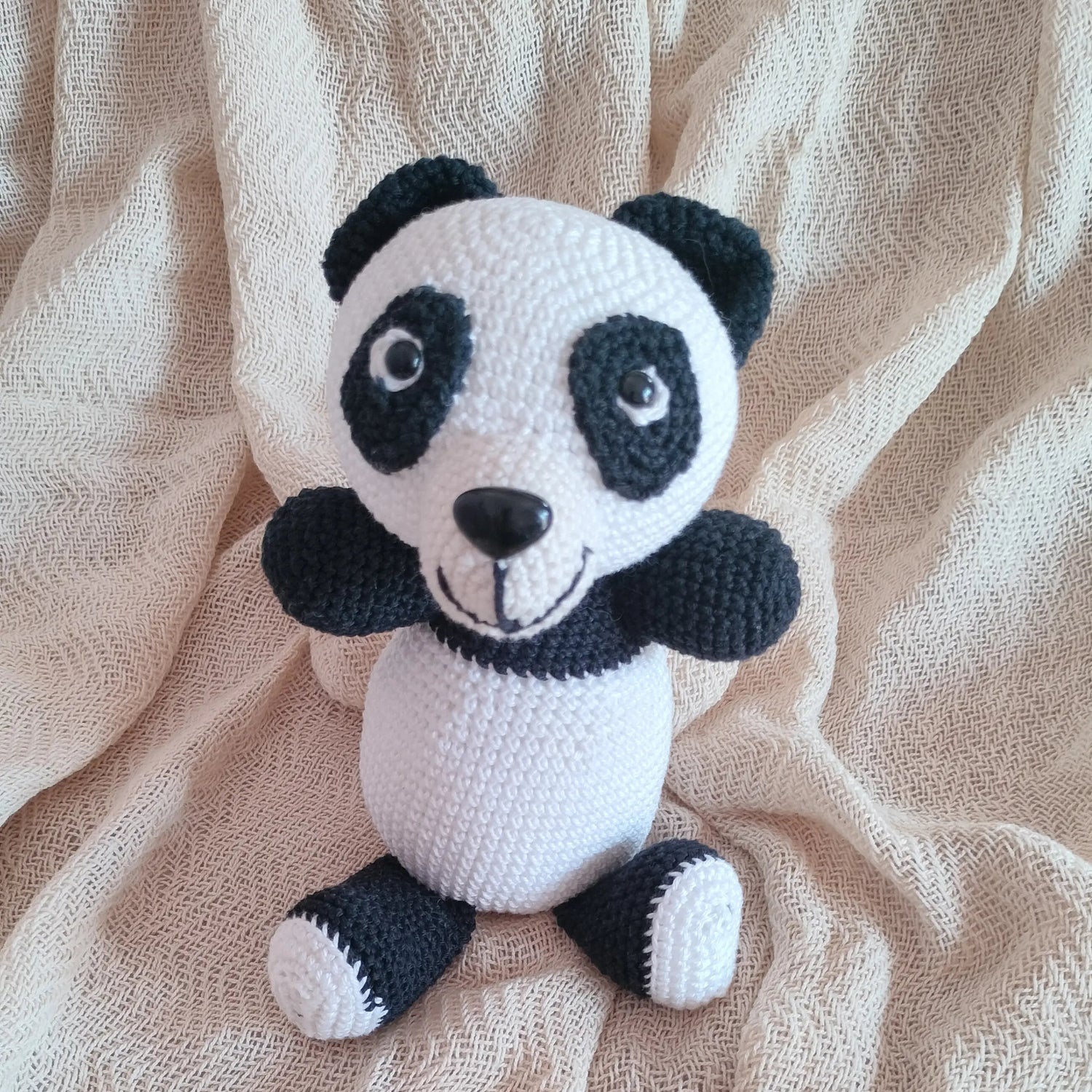 Horgolt panda maci készlet