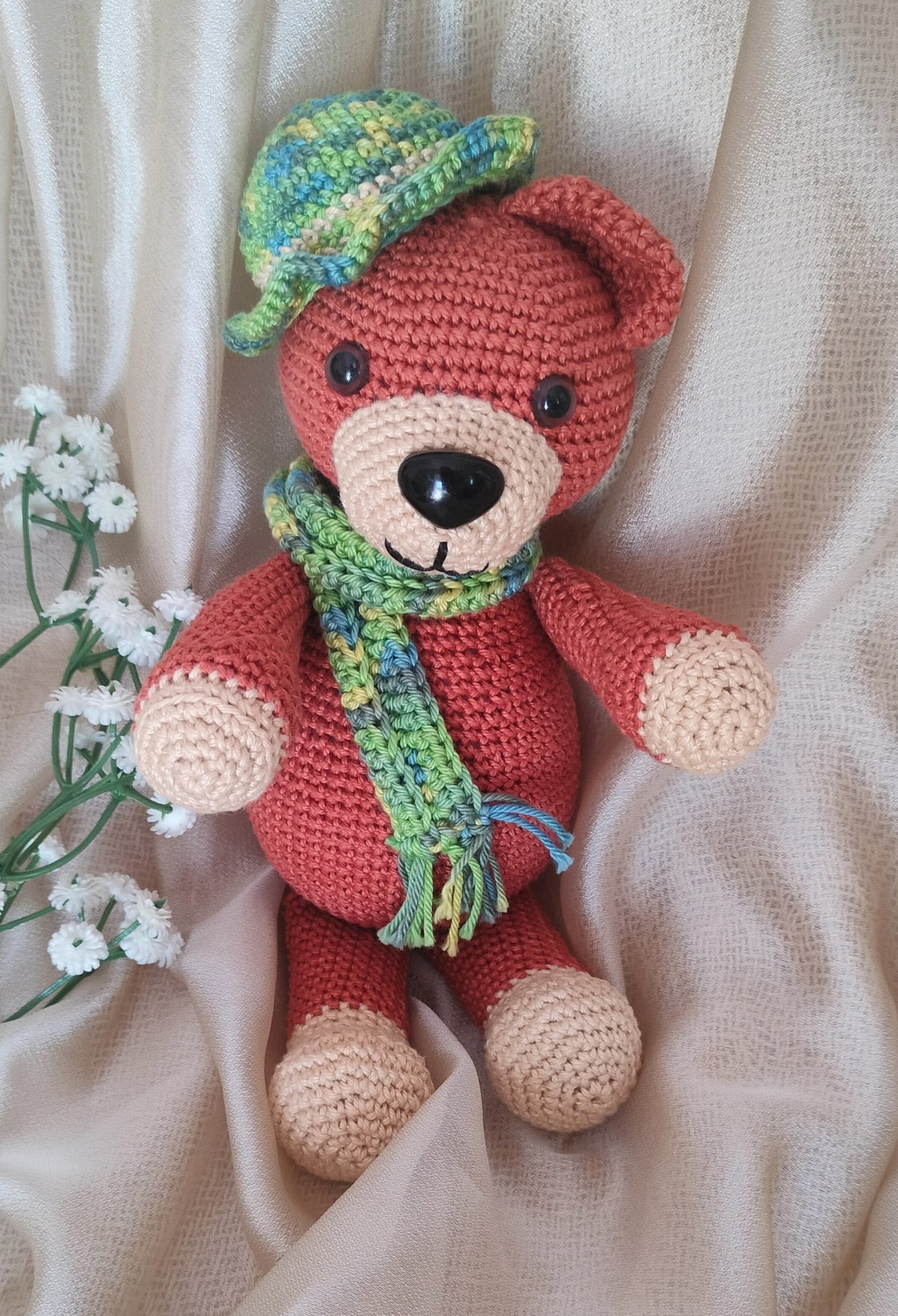 klasszikus barna mackós amigurumi horgoló szett kezdőknek