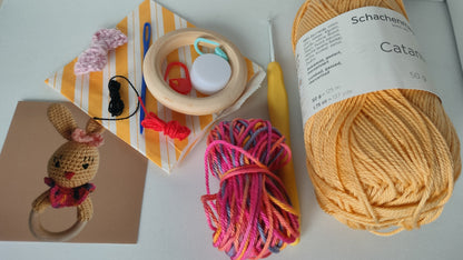 sarga nyuszis csorgo horgolo csomag hozzavalok