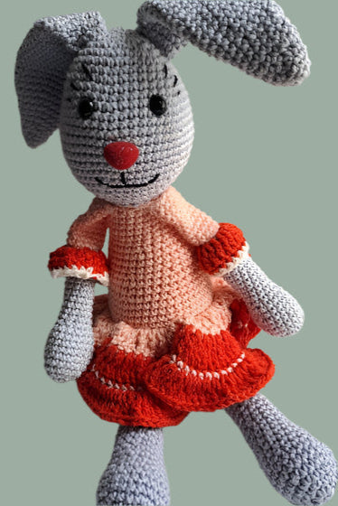 szürke nyuszi amigurumi csináld magad készlet